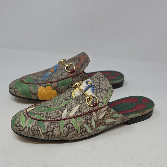 Gucci Multicolor Floral Print Mules Size 38 - Picture 1 of 7